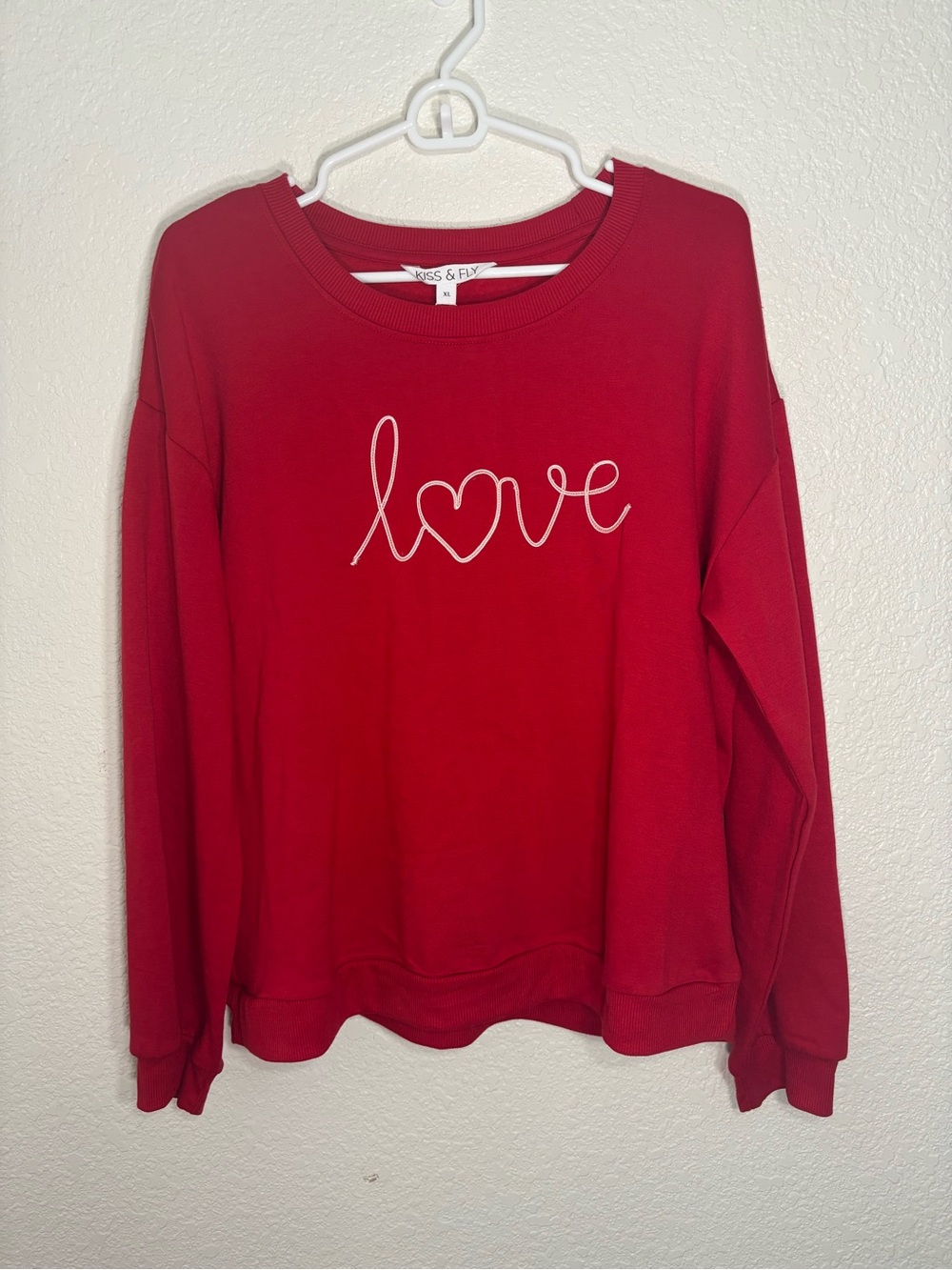 NWT Women’s Kiss & Fly “Love” Long Sleeve- Size XL